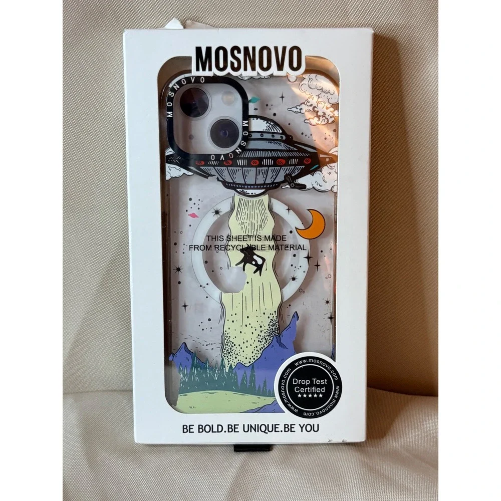 Mosnovo iPhone 15 Plus Case UFO Abduction Cow Protective Cover MI15PLUS-T370